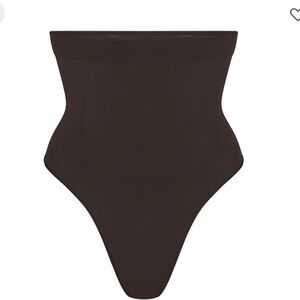 SKIMS SEAMLESS SCULPT HIGH-WAISTED THONG-ESPRESSO
